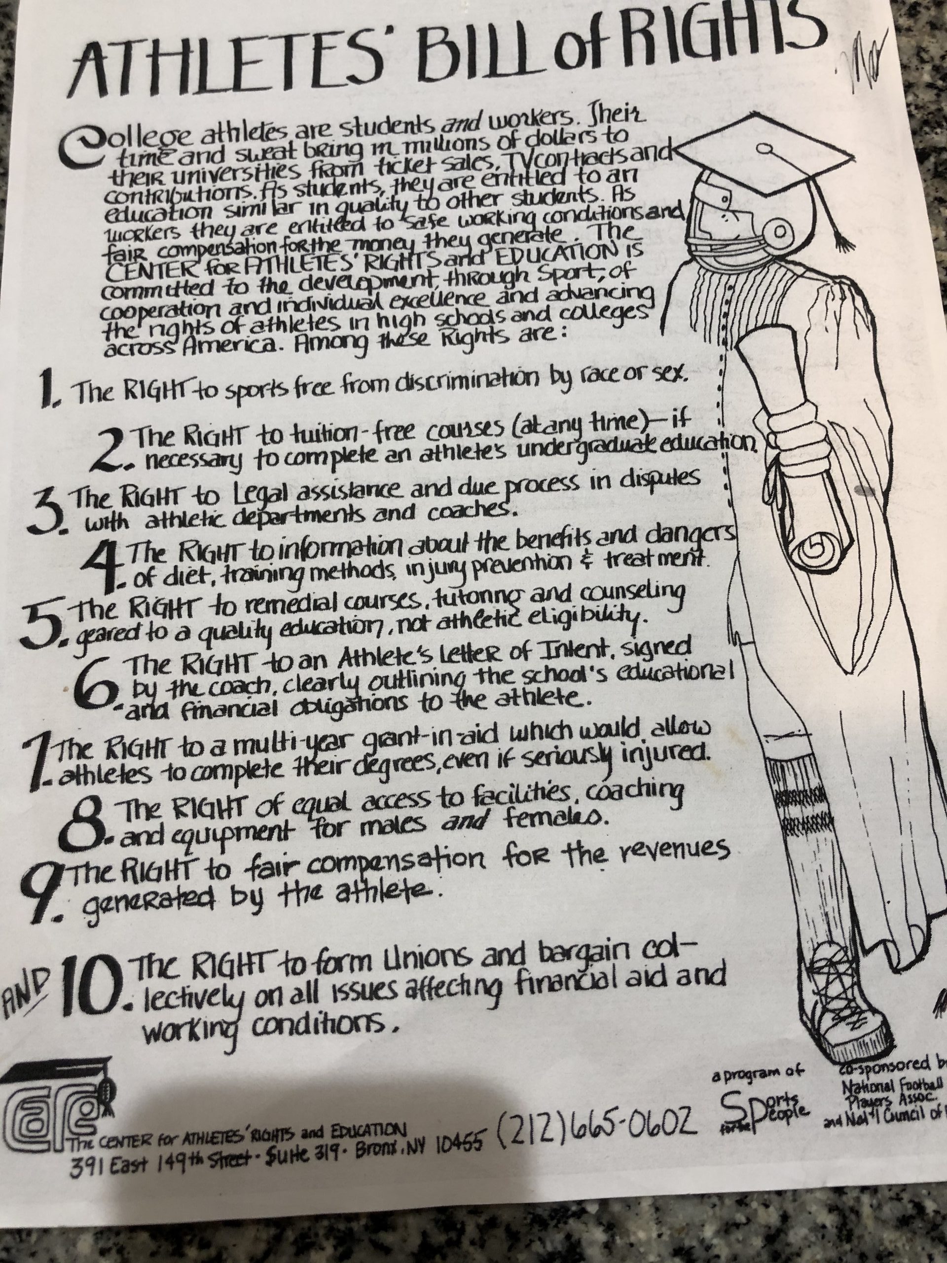 CARE Athletes Bill of Rights